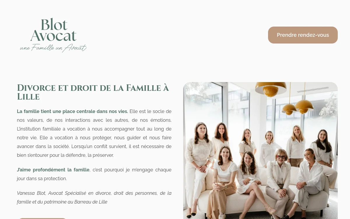 Page d'accueil du site Blot Avocat