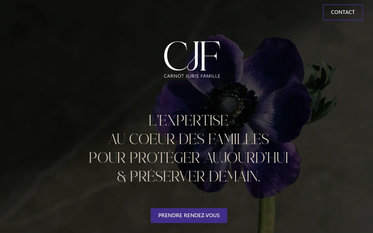Page d'accueil du site Carnot Juris Famille