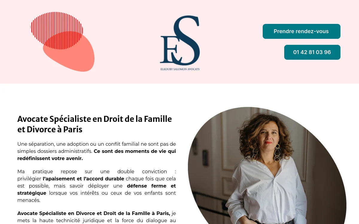 Page d'accueil du site Elkouby Salomon Avocat