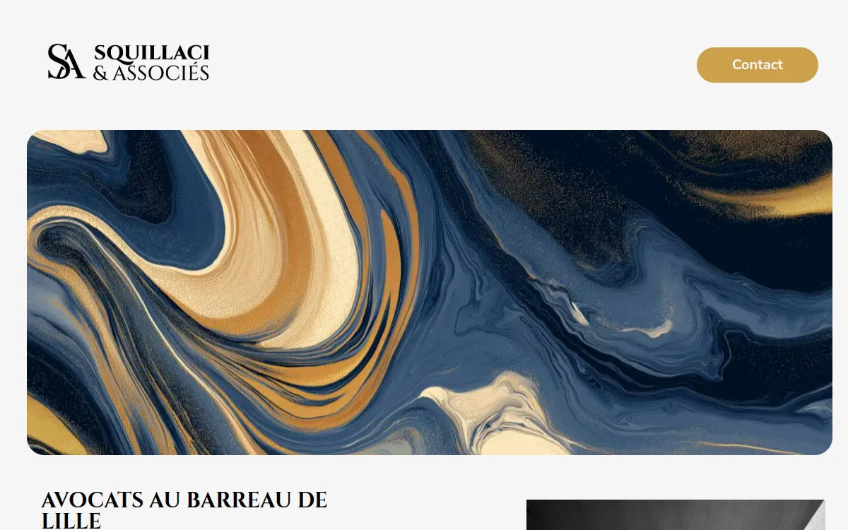 Page d'accueil du site Squillaci & Associés
